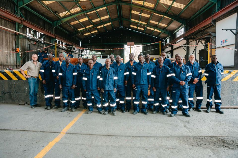 The workshop crew